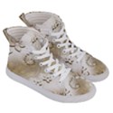 Flora Flowers Background Leaf Women s Hi-Top Skate Sneakers View3