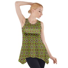 Background Image Pattern Side Drop Tank Tunic by Pakrebo