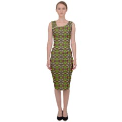 Background Image Pattern Sleeveless Pencil Dress