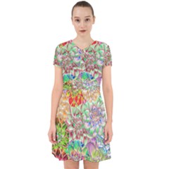 Dahlia Flower Colorful Art Collage Adorable In Chiffon Dress by Pakrebo