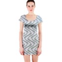 Abstract Geometric Line Art Short Sleeve Bodycon Dress View1