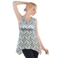 Abstract Geometric Line Art Side Drop Tank Tunic by Pakrebo