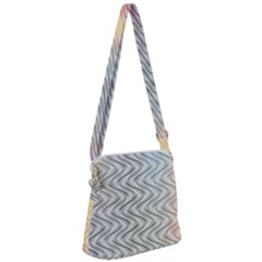 Abstract Geometric Line Art Zipper Messenger Bag