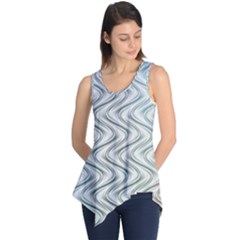 Abstract Geometric Line Art Sleeveless Tunic by Pakrebo