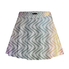 Abstract Geometric Line Art Mini Flare Skirt by Pakrebo