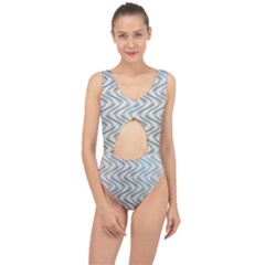 Abstract Geometric Line Art Center Cut Out Swimsuit by Pakrebo