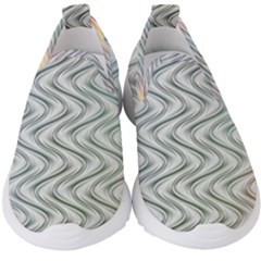 Abstract Geometric Line Art Kids  Slip On Sneakers