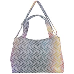 Abstract Geometric Line Art Double Compartment Shoulder Bag