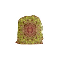 Background Fractals Surreal Design Drawstring Pouch (small) by Pakrebo