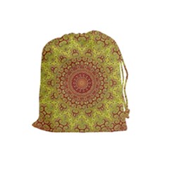 Background Fractals Surreal Design Drawstring Pouch (large) by Pakrebo