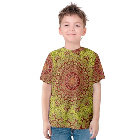 Background Fractals Surreal Design Kids  Cotton Tee by Pakrebo