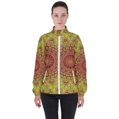 Background Fractals Surreal Design High Neck Windbreaker (women) by Pakrebo