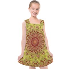 Background Fractals Surreal Design Kids  Cross Back Dress by Pakrebo