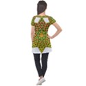 Star Pattern  Background Image Puff Sleeve Tunic Top View2