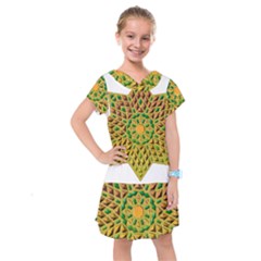 Star Pattern  Background Image Kids  Drop Waist Dress by Pakrebo