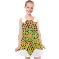 Star Pattern  Background Image Kids  Cross Back Dress by Pakrebo