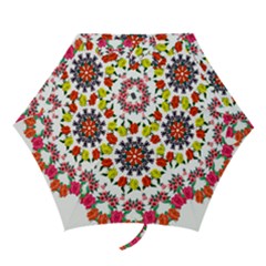 Tile Background Image Color Pattern Flowers Mini Folding Umbrellas