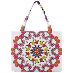 Tile Background Image Color Pattern Flowers Mini Tote Bag by Pakrebo