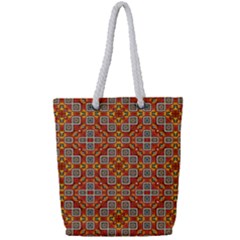 Tile Background Image Pattern Full Print Rope Handle Tote (small) by Pakrebo