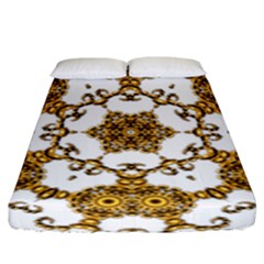 Fractal Tile Construction Design Fitted Sheet (king Size) by Pakrebo