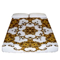 Fractal Tile Construction Design Fitted Sheet (california King Size) by Pakrebo