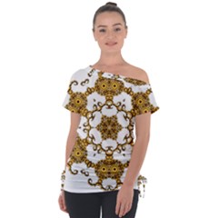 Fractal Tile Construction Design Tie-up Tee