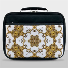 Fractal Tile Construction Design Lunch Bag by Pakrebo