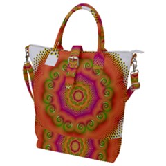 Pattern Colorful Abstract Buckle Top Tote Bag by Pakrebo