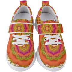 Pattern Colorful Abstract Kids  Velcro Strap Shoes