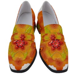 Pattern Symbol Ornament Symbolism Women s Chunky Heel Loafers