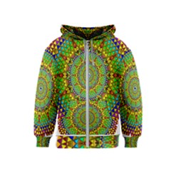 Tile Background Image Graphic Fractal Mandala Kids  Zipper Hoodie by Pakrebo