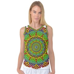 Tile Background Image Graphic Fractal Mandala Women s Basketball Tank Top by Pakrebo