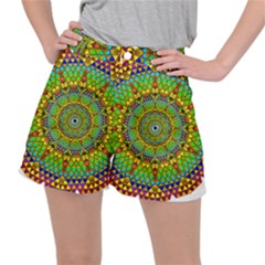 Tile Background Image Graphic Fractal Mandala Stretch Ripstop Shorts