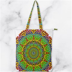 Tile Background Image Graphic Fractal Mandala Double Zip Up Tote Bag by Pakrebo