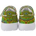 Tile Background Image Graphic Fractal Mandala Kids  Velcro Strap Shoes View4