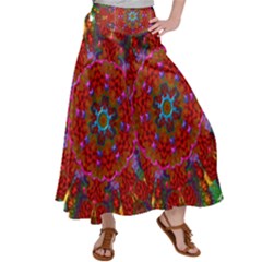 Mandala Fractal Graphic Design Satin Palazzo Pants