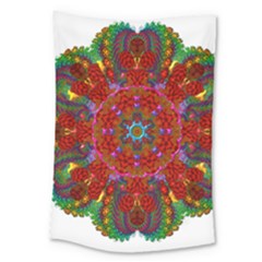 Mandala Fractal Graphic Design Large Tapestry by Pakrebo