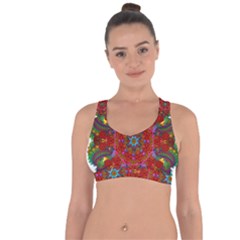 Mandala Fractal Graphic Design Cross String Back Sports Bra by Pakrebo