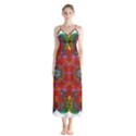 Mandala Fractal Graphic Design Button Up Chiffon Maxi Dress View1