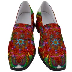 Mandala Fractal Graphic Design Women s Chunky Heel Loafers