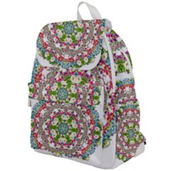 Floral Wreath Tile Background Image Top Flap Backpack by Pakrebo