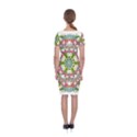 Floral Wreath Tile Background Image Classic Short Sleeve Midi Dress View2