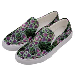 Ivy Lace Flower Flora Garden Men s Canvas Slip Ons by Pakrebo