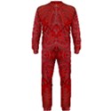 Tile Background Image Graphic 35 Red OnePiece Jumpsuit (Men)  View2