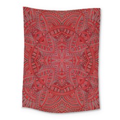 Tile Background Image Graphic 35 Red Medium Tapestry by Pakrebo