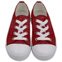 Tile Background Image Graphic 35 Red Kids  Low Top Canvas Sneakers View1