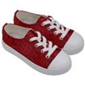 Tile Background Image Graphic 35 Red Kids  Low Top Canvas Sneakers View3