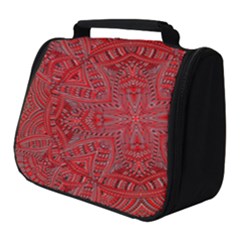 Tile Background Image Graphic 35 Red Full Print Travel Pouch (small)