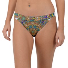 Colorful Pattern Color Band Bikini Bottom