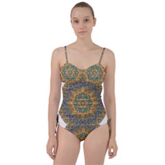 Colorful Pattern Color Sweetheart Tankini Set